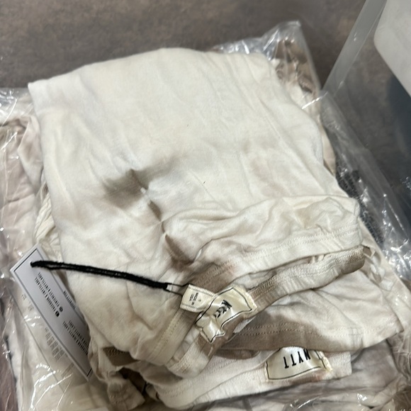 NWT Anthropologie NYTT Brigitte Off Shoulder Bodysuit Taupe Tie Dye - Picture 4 of 4